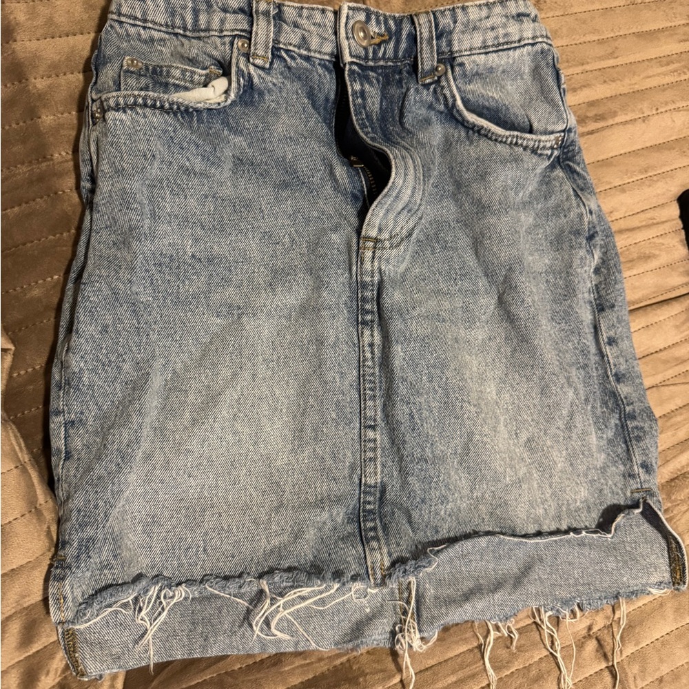 H&M Light Blue Denim Skirt